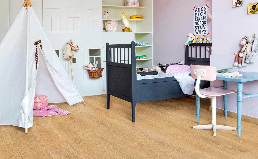 LVT Flooring in a bedroom