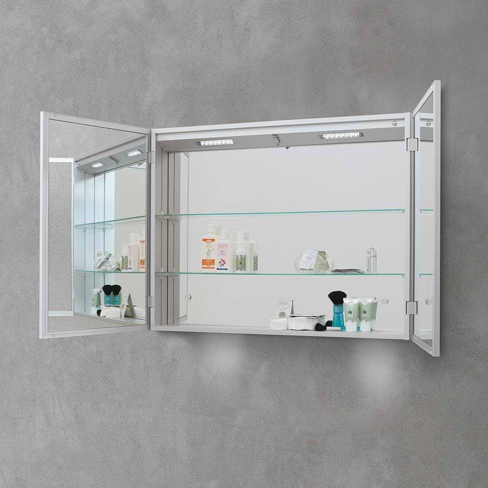 Recessed wall clearance cabinet with door