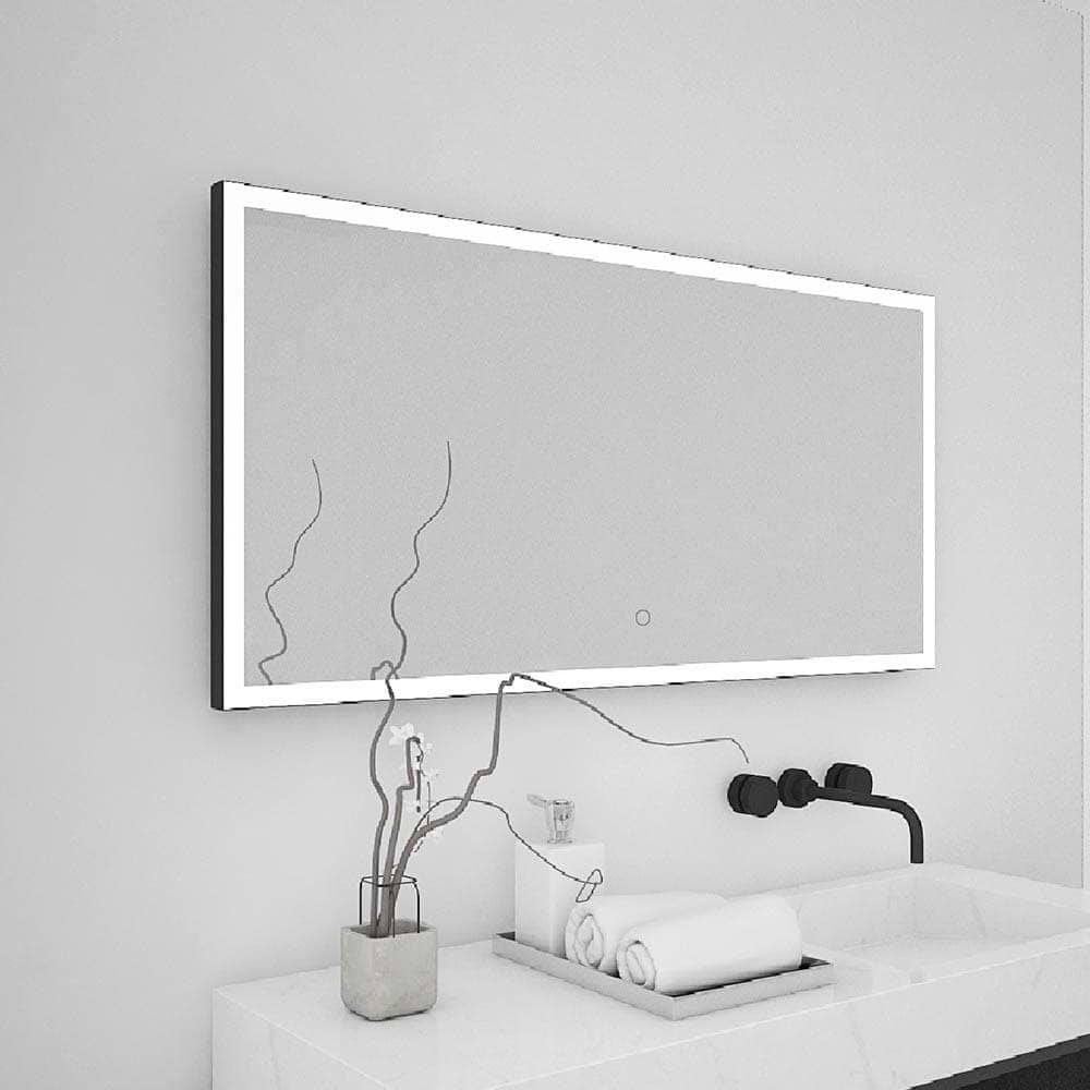 Tate Light Rectangular Mirror 120 Black
