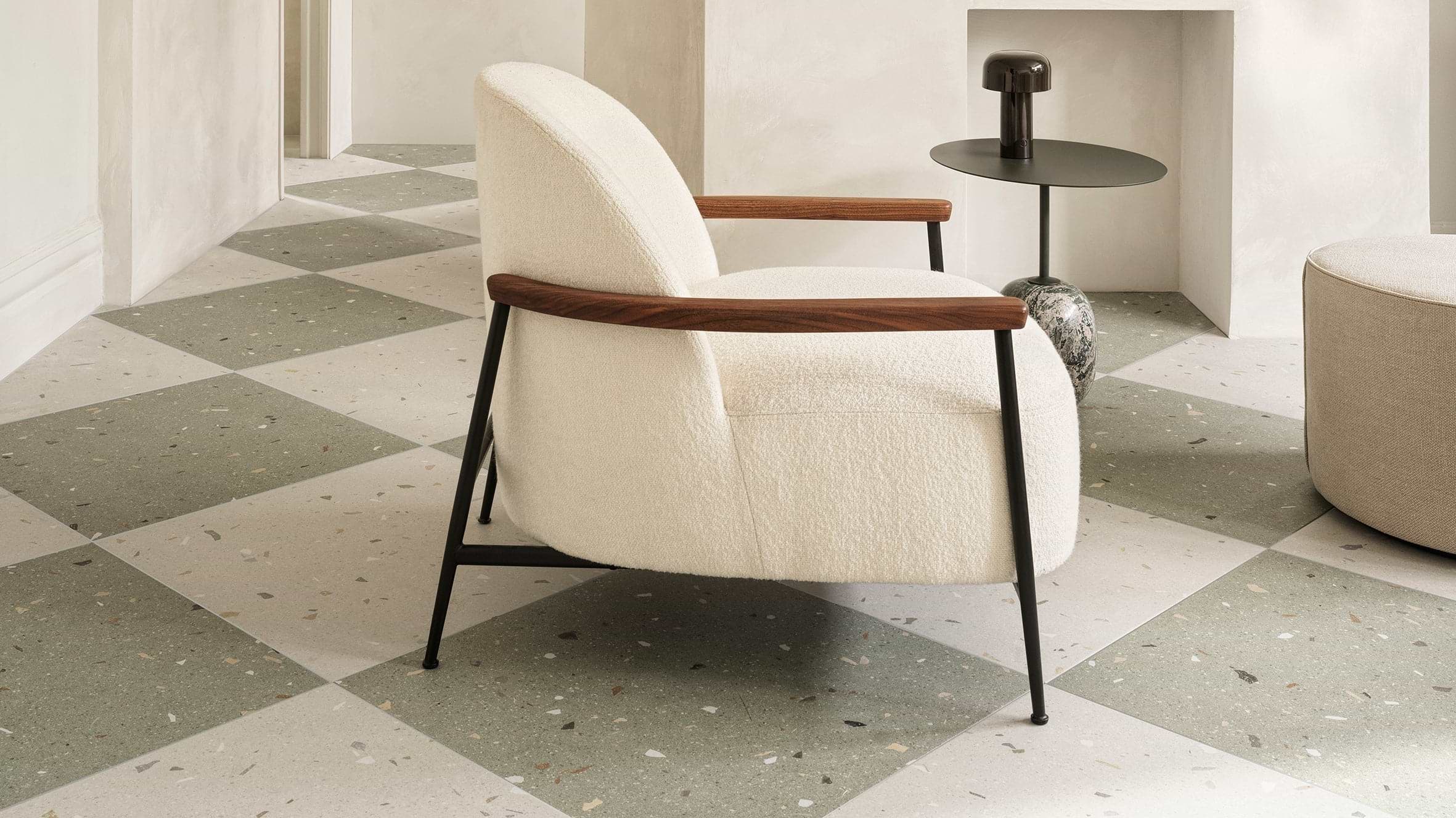 Confetti Green porcelain floor tiles stocked by Hyperion Tiles