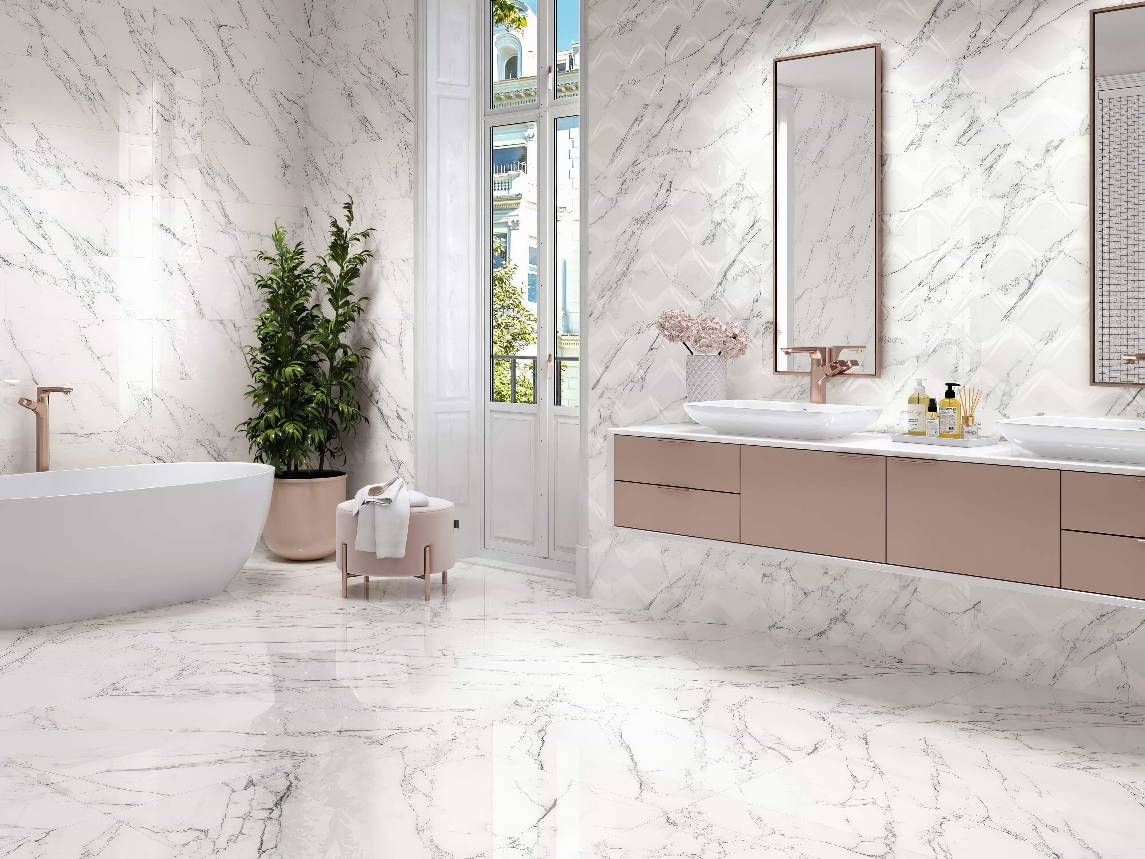 Loira 1857 White Polished extra large format tiles stocked by Hyperion Tiles