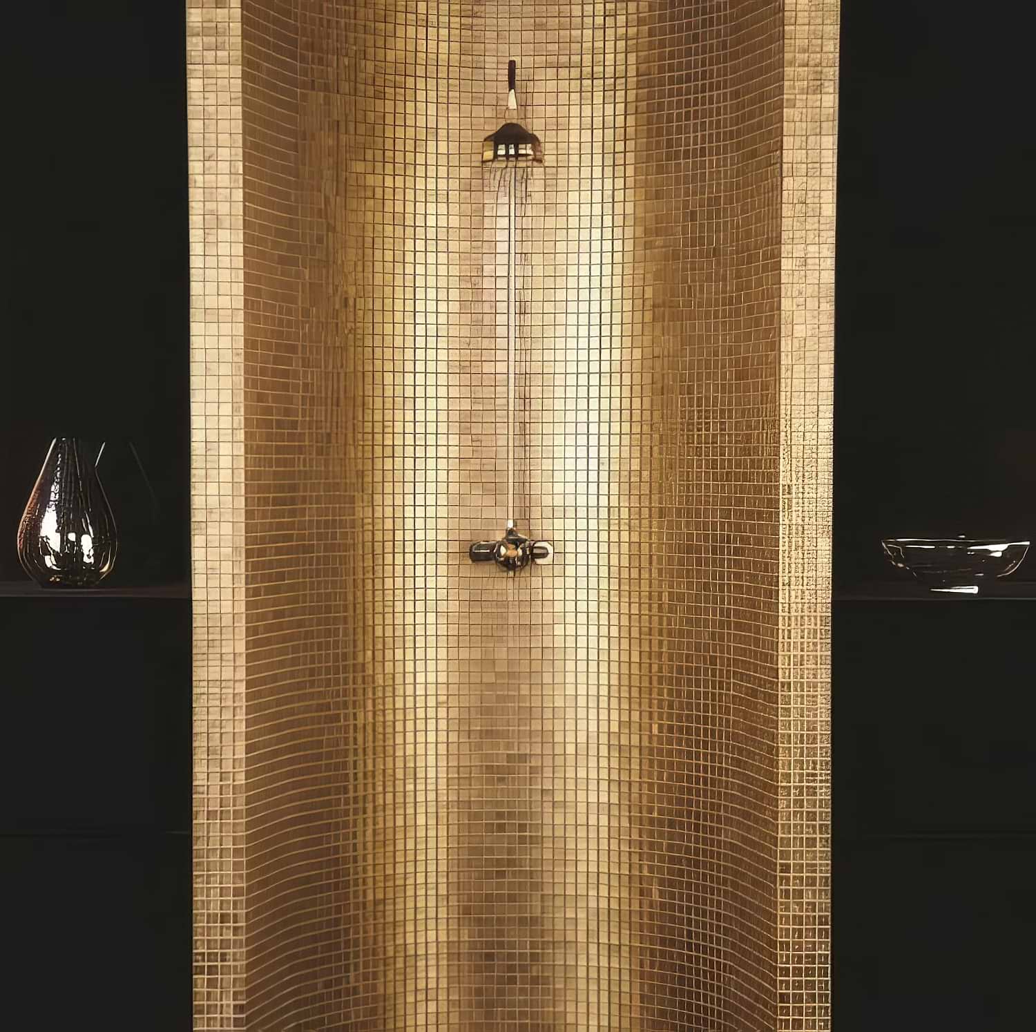 If you're looking for interior inspiration, pick Original Style Bullion Gold Rush Glass Mosaics stocked by Hyperion Tiles