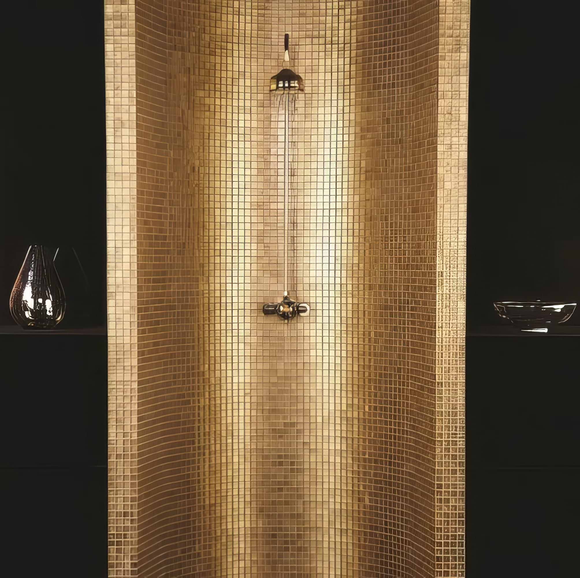 How to decorate with gold tiles for a luxurious finish in your home - Hyperion Tiles