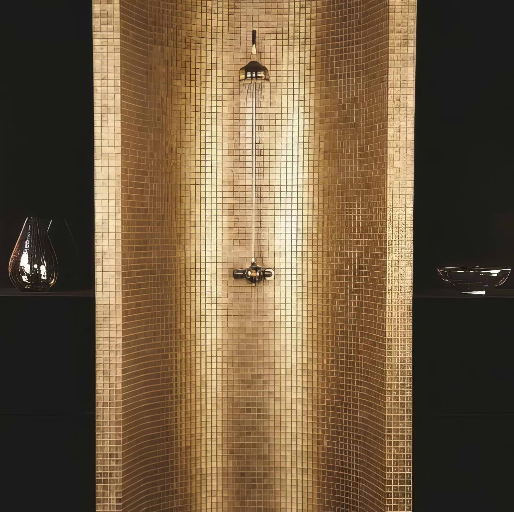 How to decorate with gold tiles for a luxurious finish in your home - Hyperion Tiles