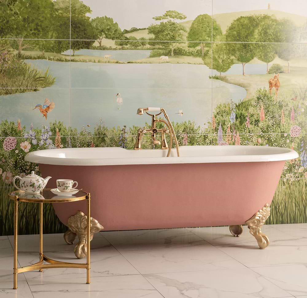 How to make a striking statement with the best bathroom wall murals - Hyperion Tiles