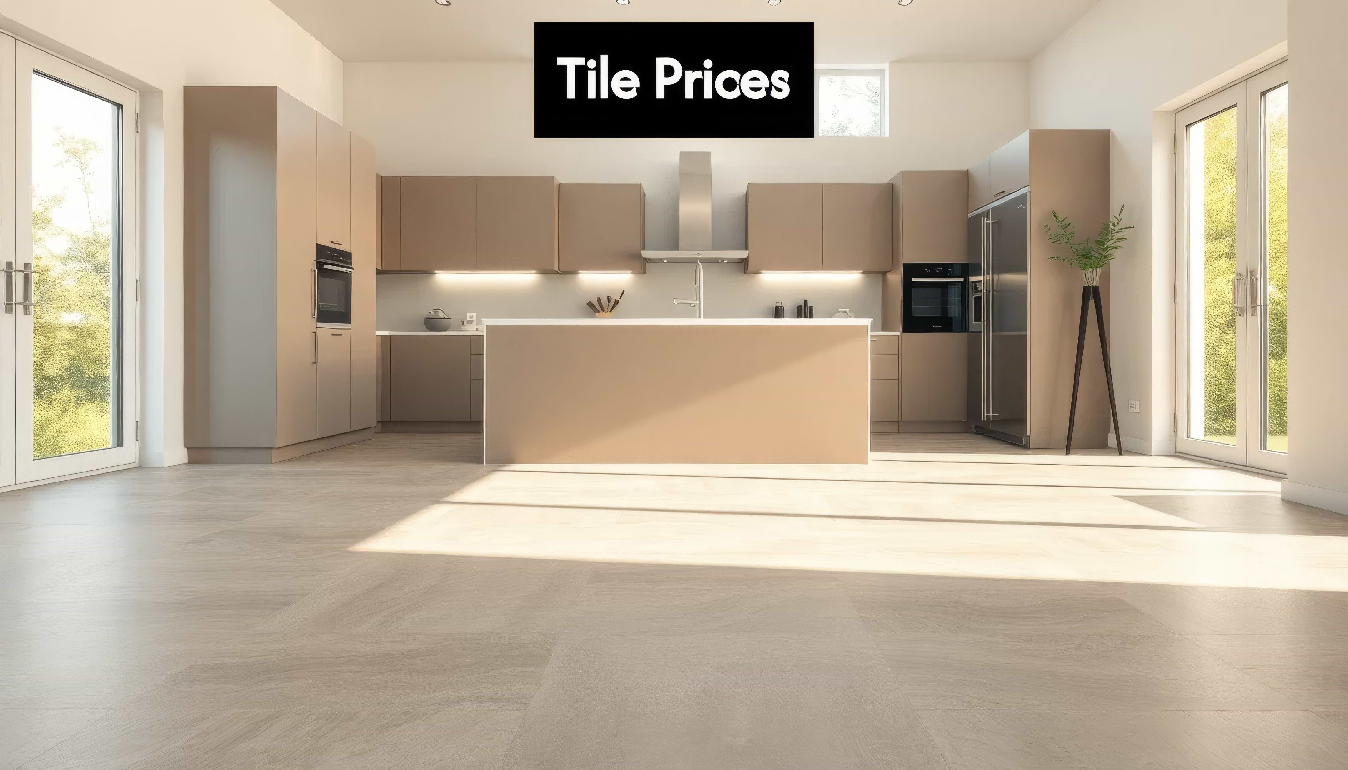 Modern kitchen with premium porcelain floor tiles