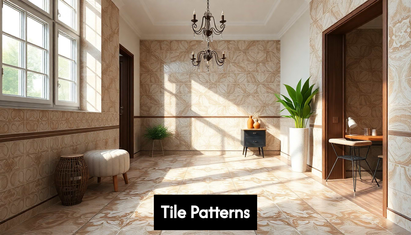 Modern tile pattern in home