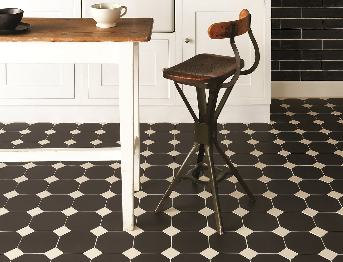 Victorian Floor Tile Plain Colours