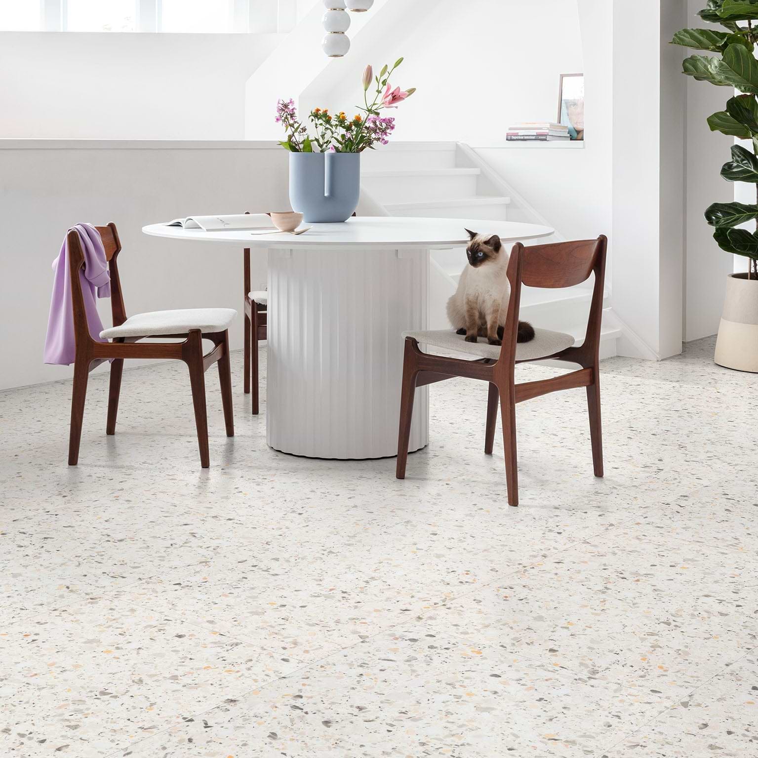 How to Lay Luxury Vinyl Tile Flooring (LVT) + a feature in TABLE