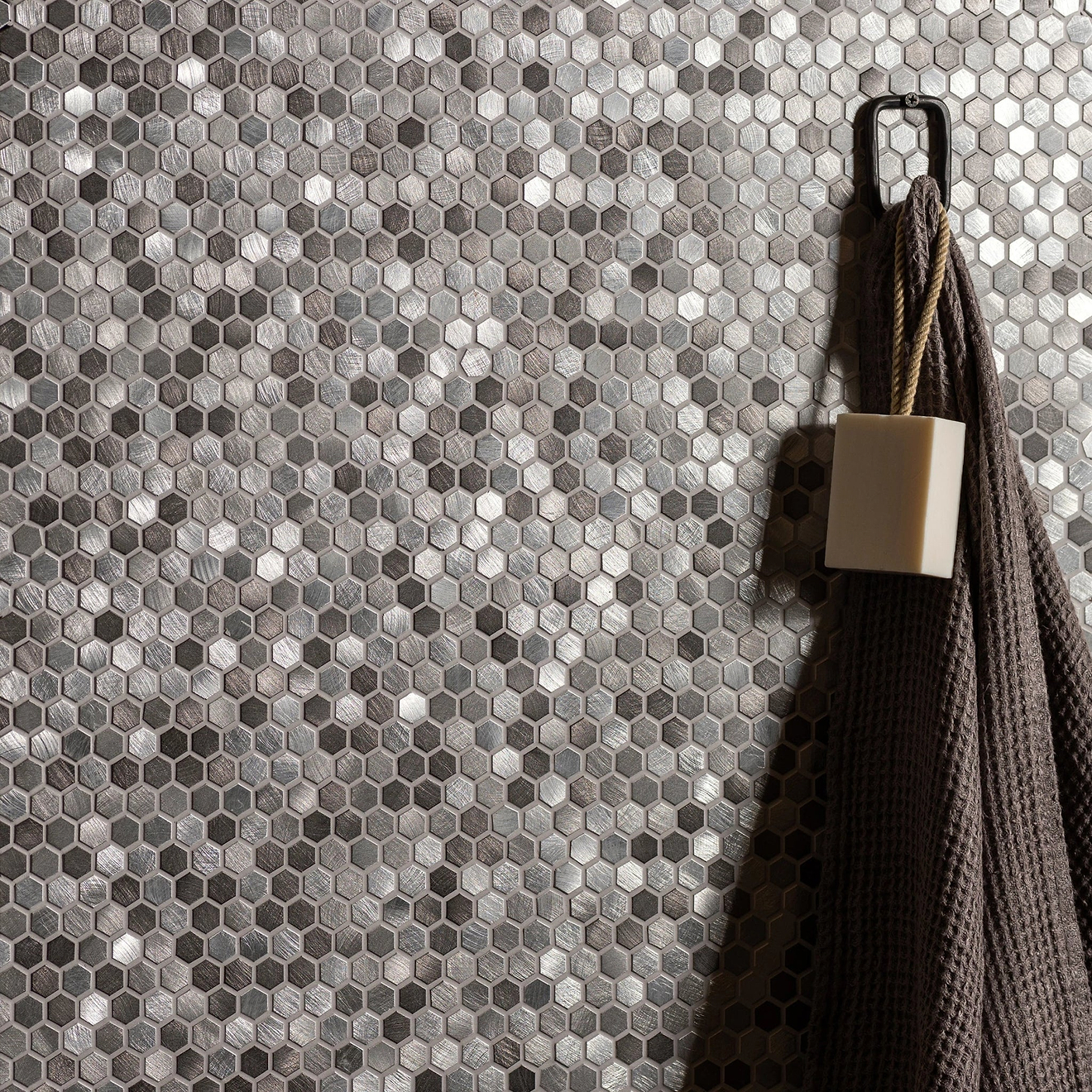 Astral Silver Aluminium Mosaic - Hyperion Tiles