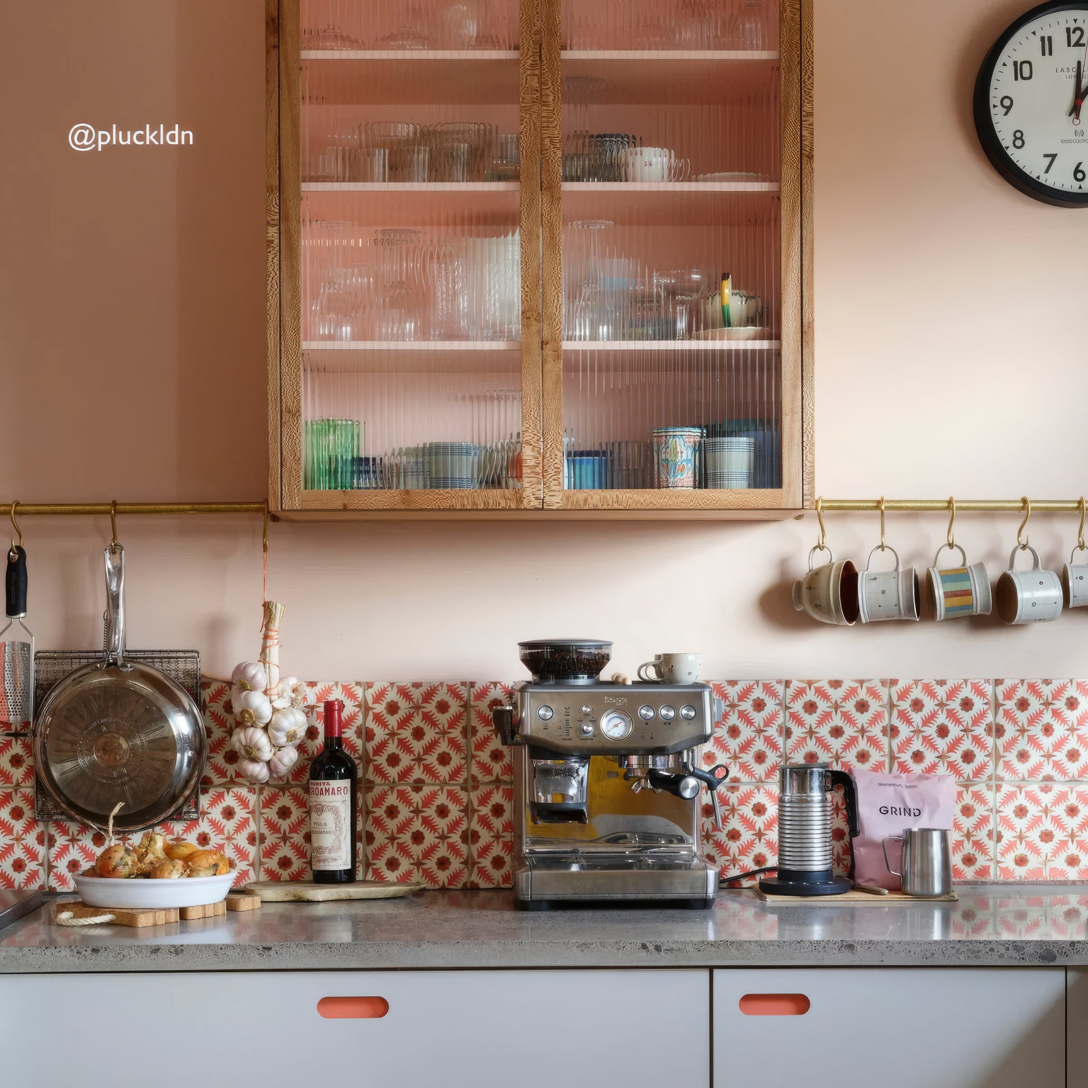 Neisha Crosland Atlas Pine Flower Paprika - Hyperion Tiles