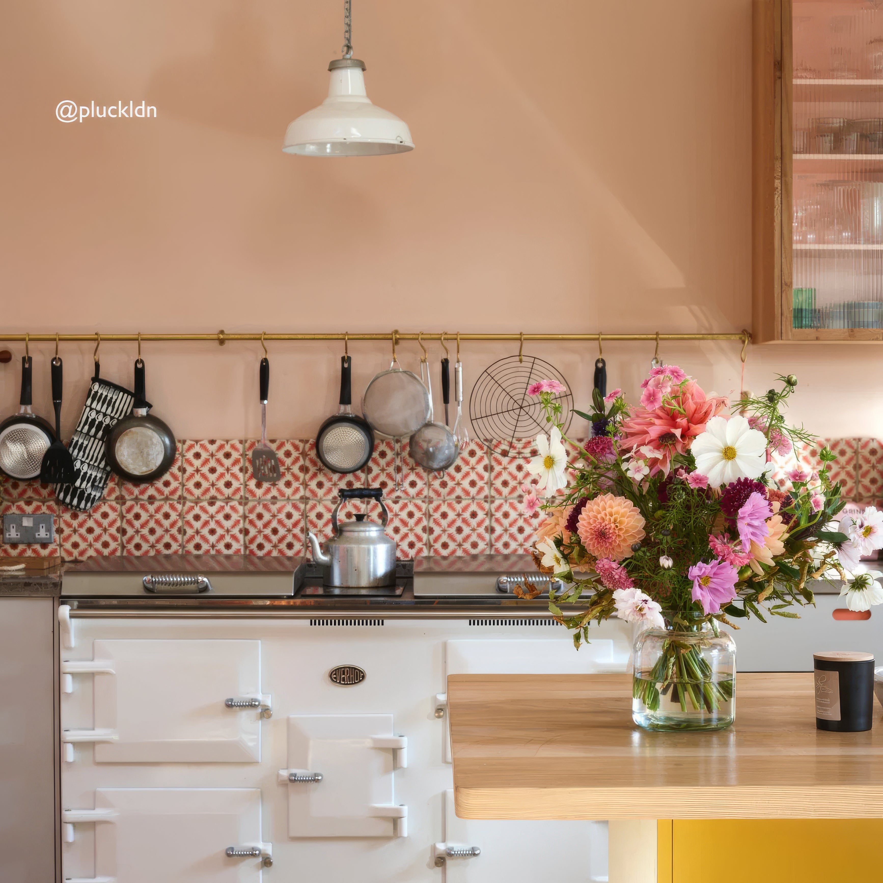 Neisha Crosland Atlas Pine Flower Paprika - Hyperion Tiles