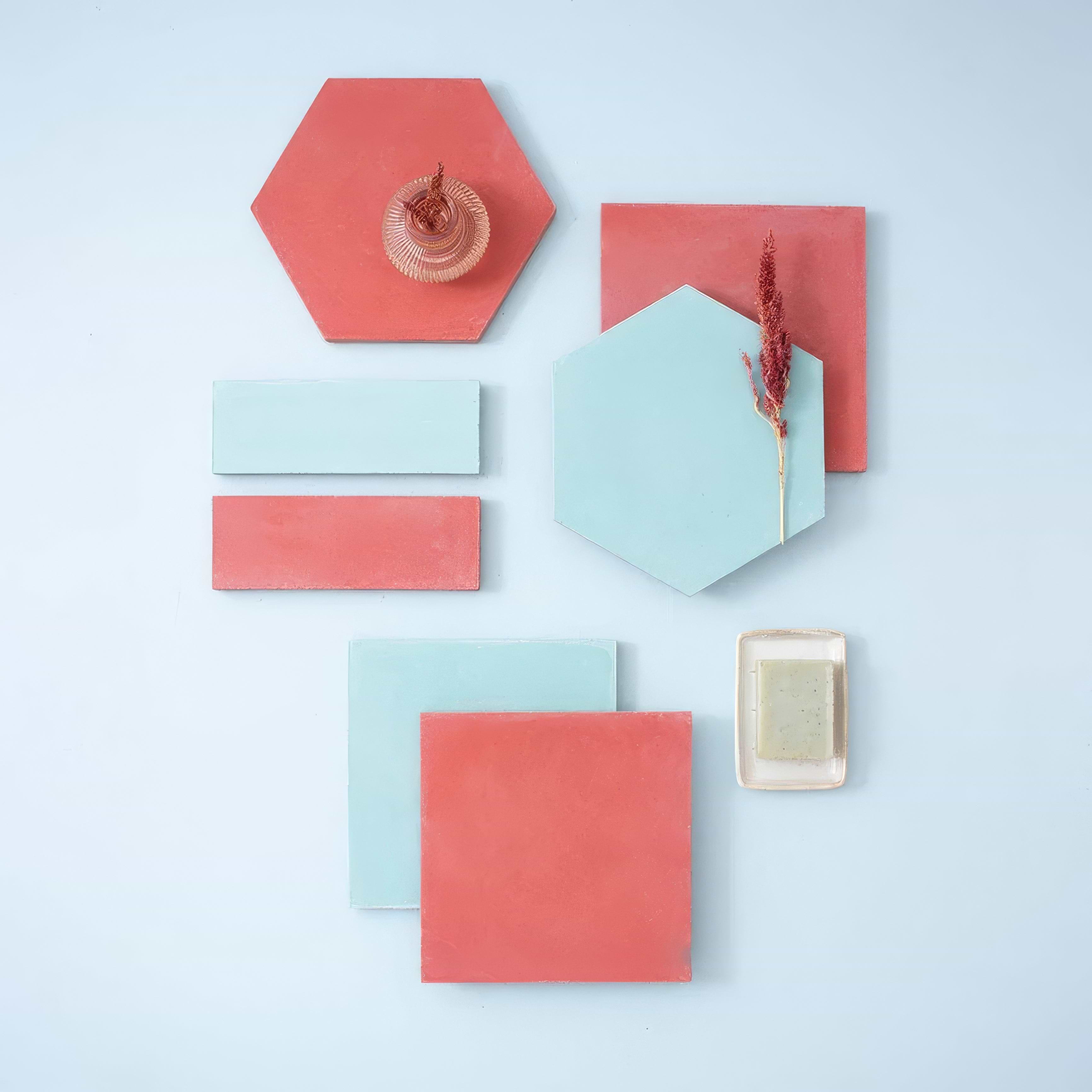 Rhubarb Square Tile - Hyperion Tiles