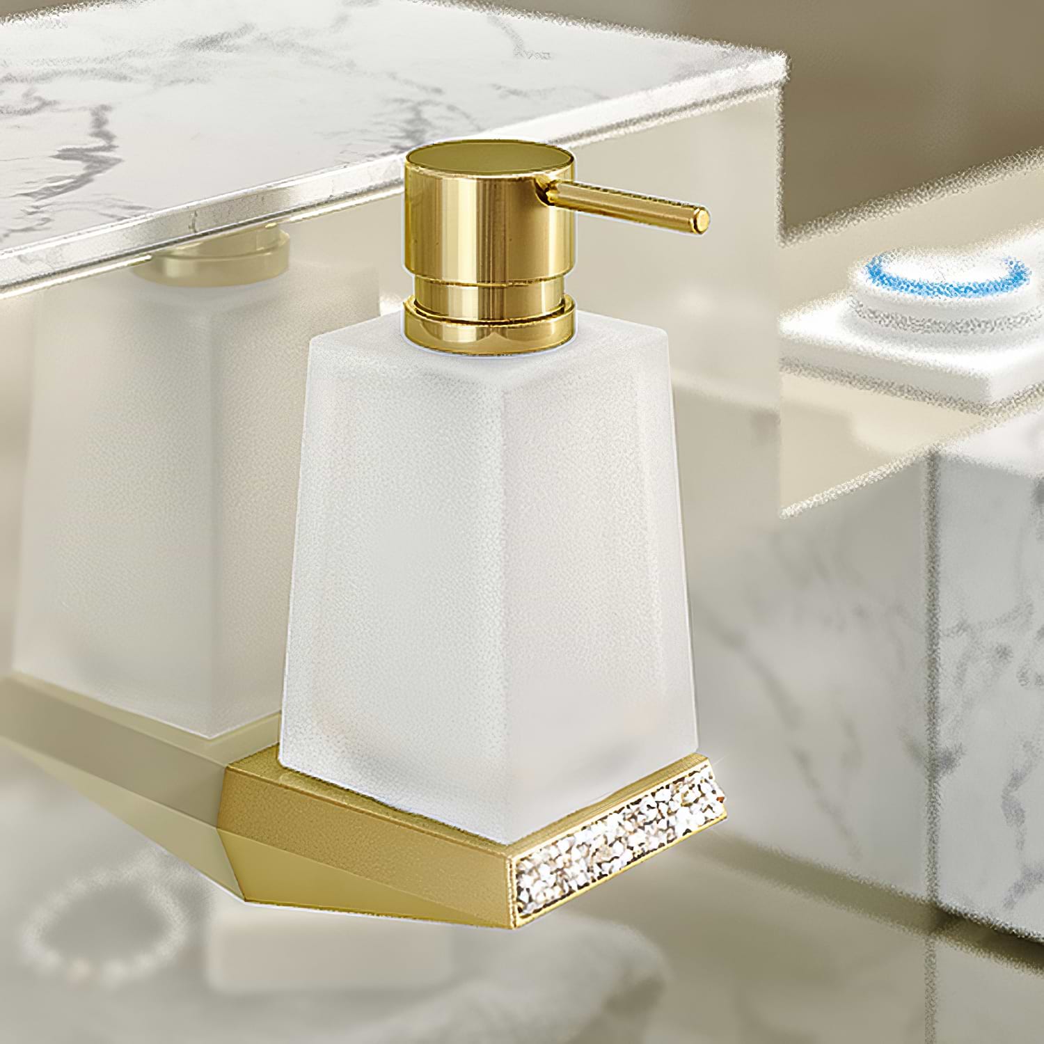 Swarovski Soap Dispenser Gold - Hyperion Tiles