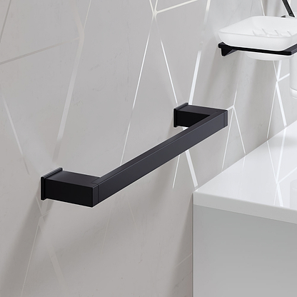 S Cube Towel Rail 35cm in Black with modern and stylish design