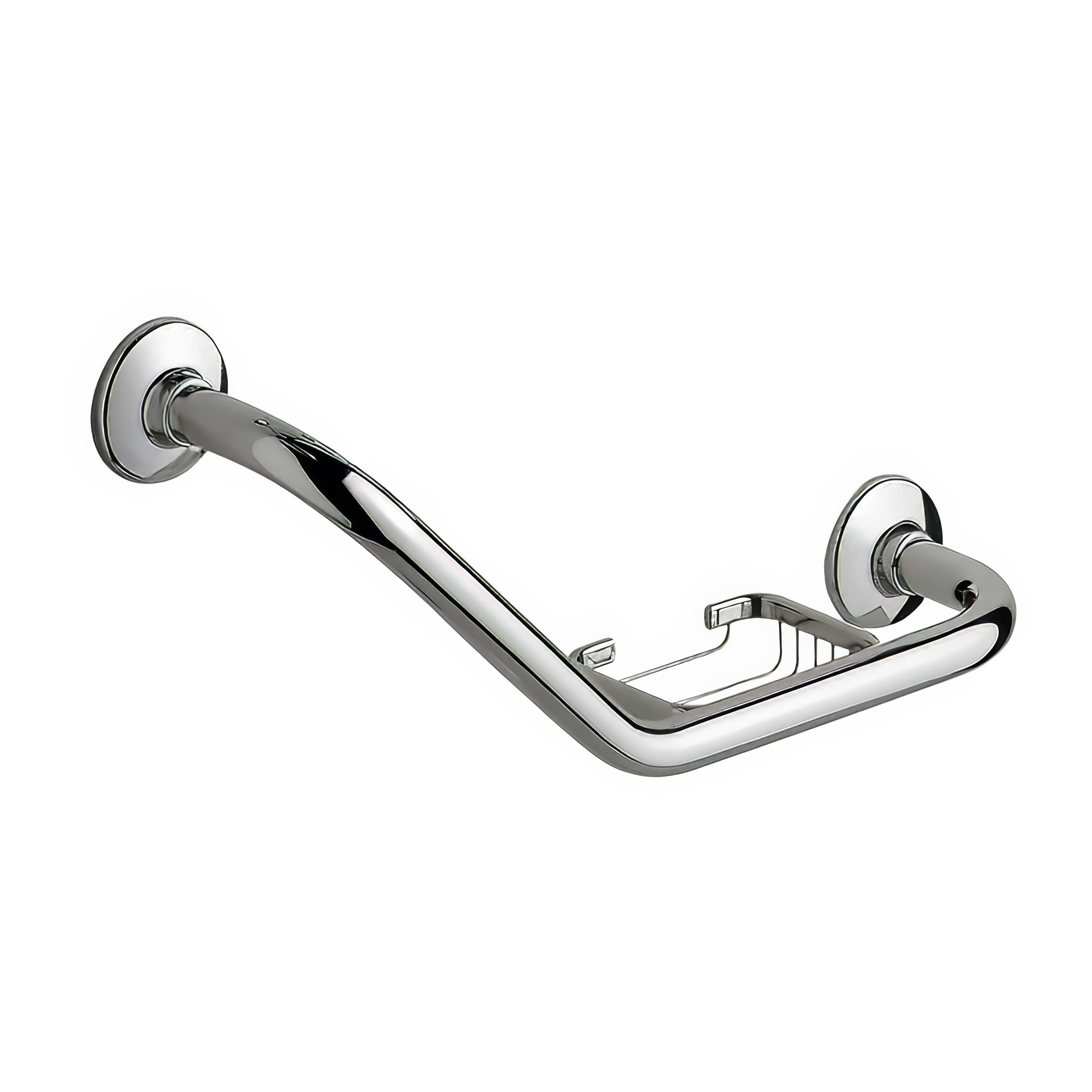 Ascot Grab Bar with Basket Chrome - Hyperion Tiles