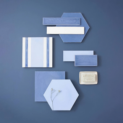 Lake Blue Hexagonal Tile - Hyperion Tiles