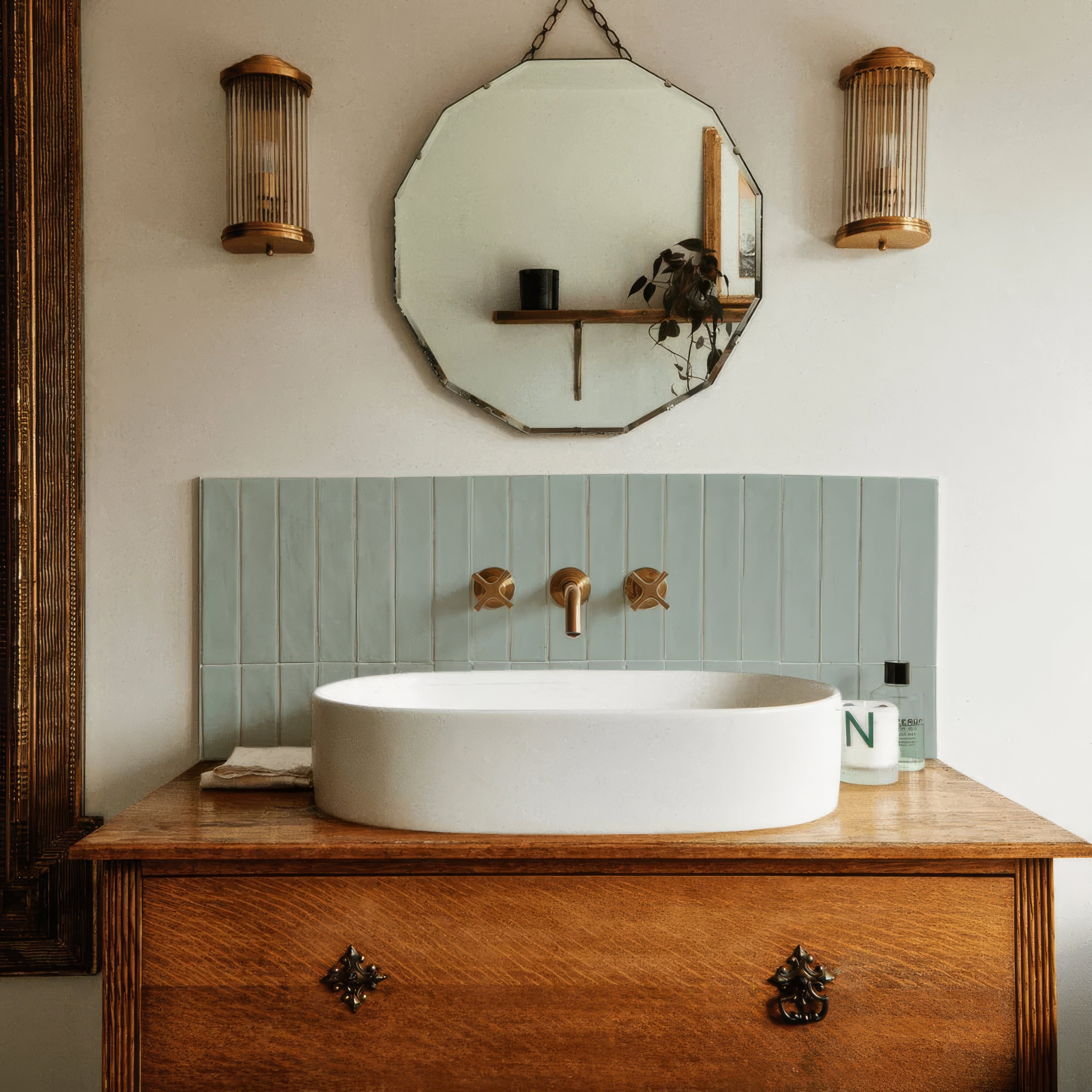 Fennel Glazed Skinny Metro Tile By Hyperion Tiles