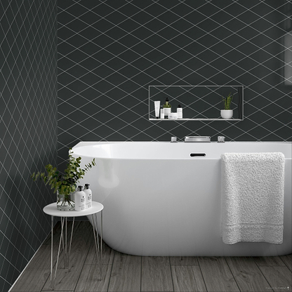 Rhomboid Steel Ceramic Wall Tile By Hyperion Tiles