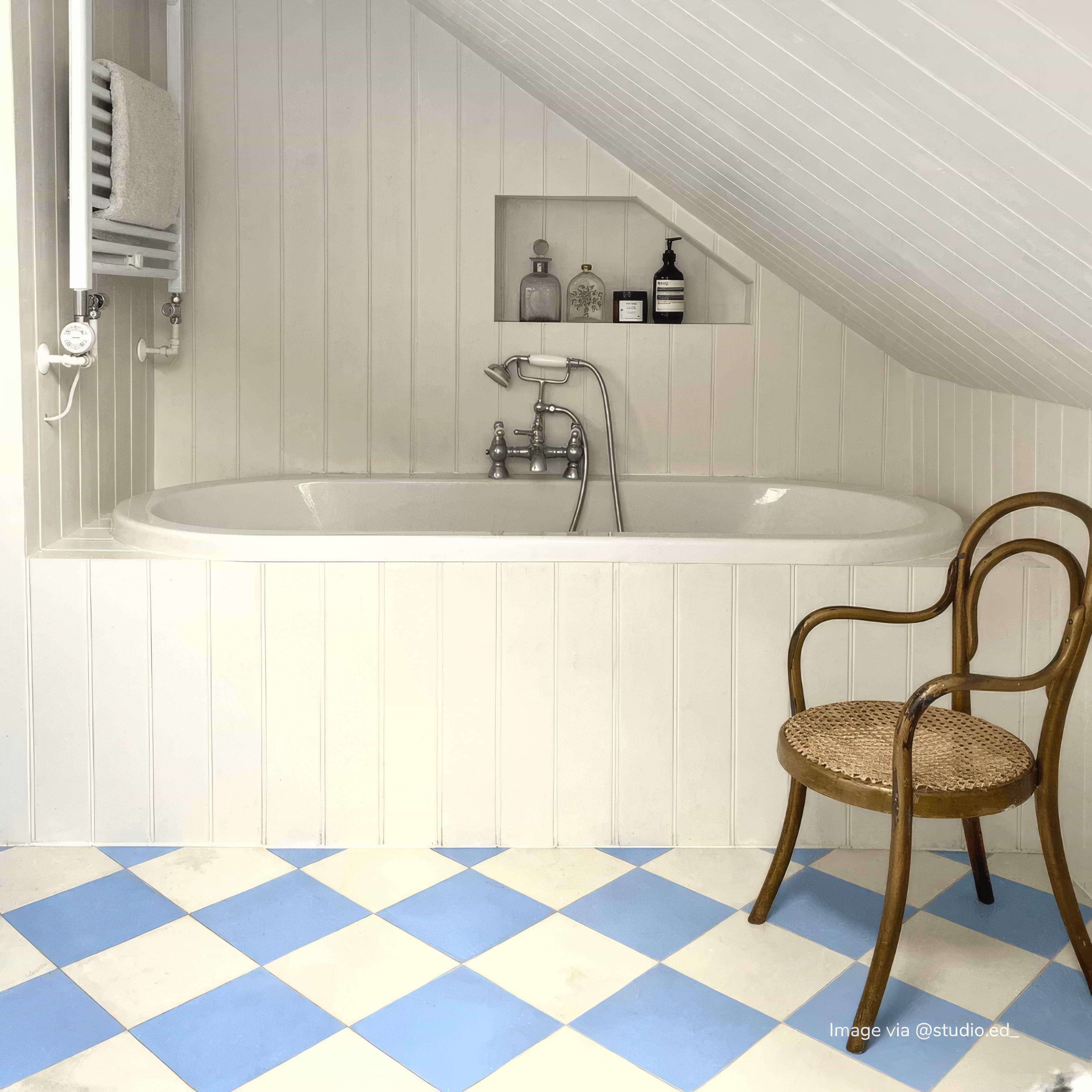 Lake Blue Square Tile - Hyperion Tiles