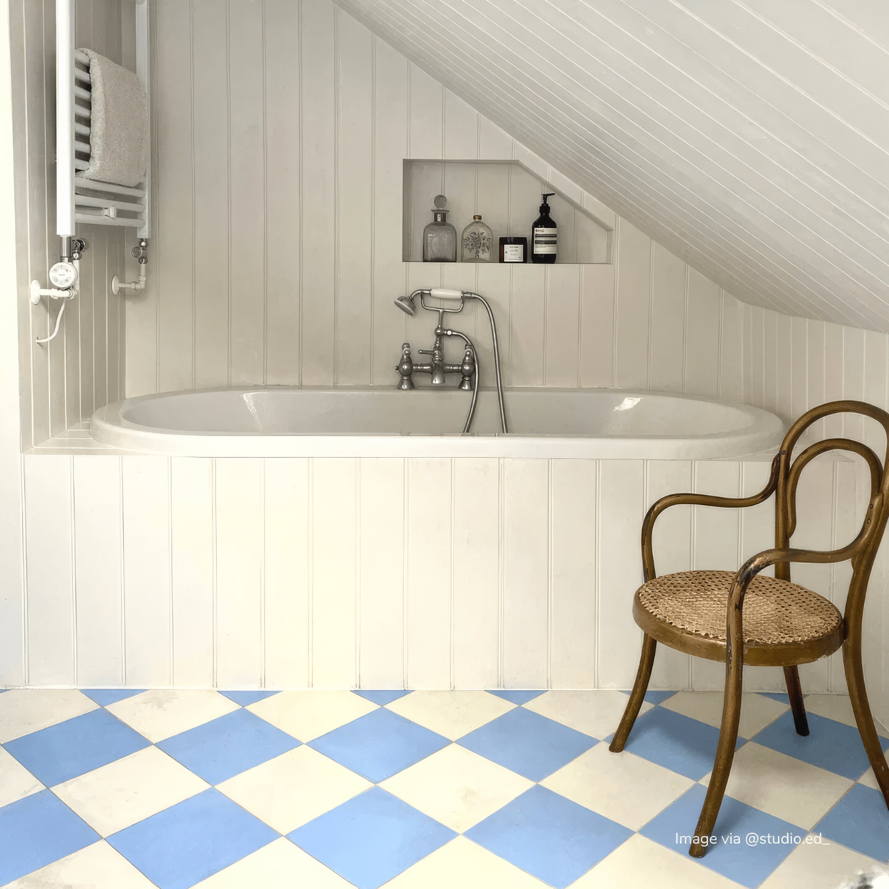 Lake Blue Square Tile - Hyperion Tiles