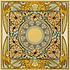 Alphonse Mucha Evening Reverie Single Floral Tile on County White - Hyperion Tiles