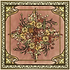 Alphonse Mucha Spring Single Floral Tile on County White