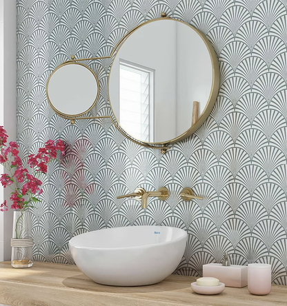 Art Deco Decorative Fan Shower Panel By Hyperion Tiles