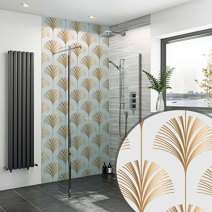 Art Deco Palm Martini Shower Panel By Hyperion Tiles