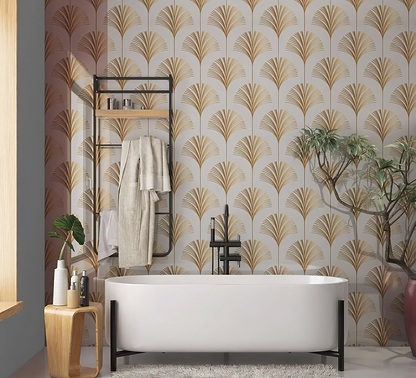 Art Deco Palm Martini Shower Panel By Hyperion Tiles
