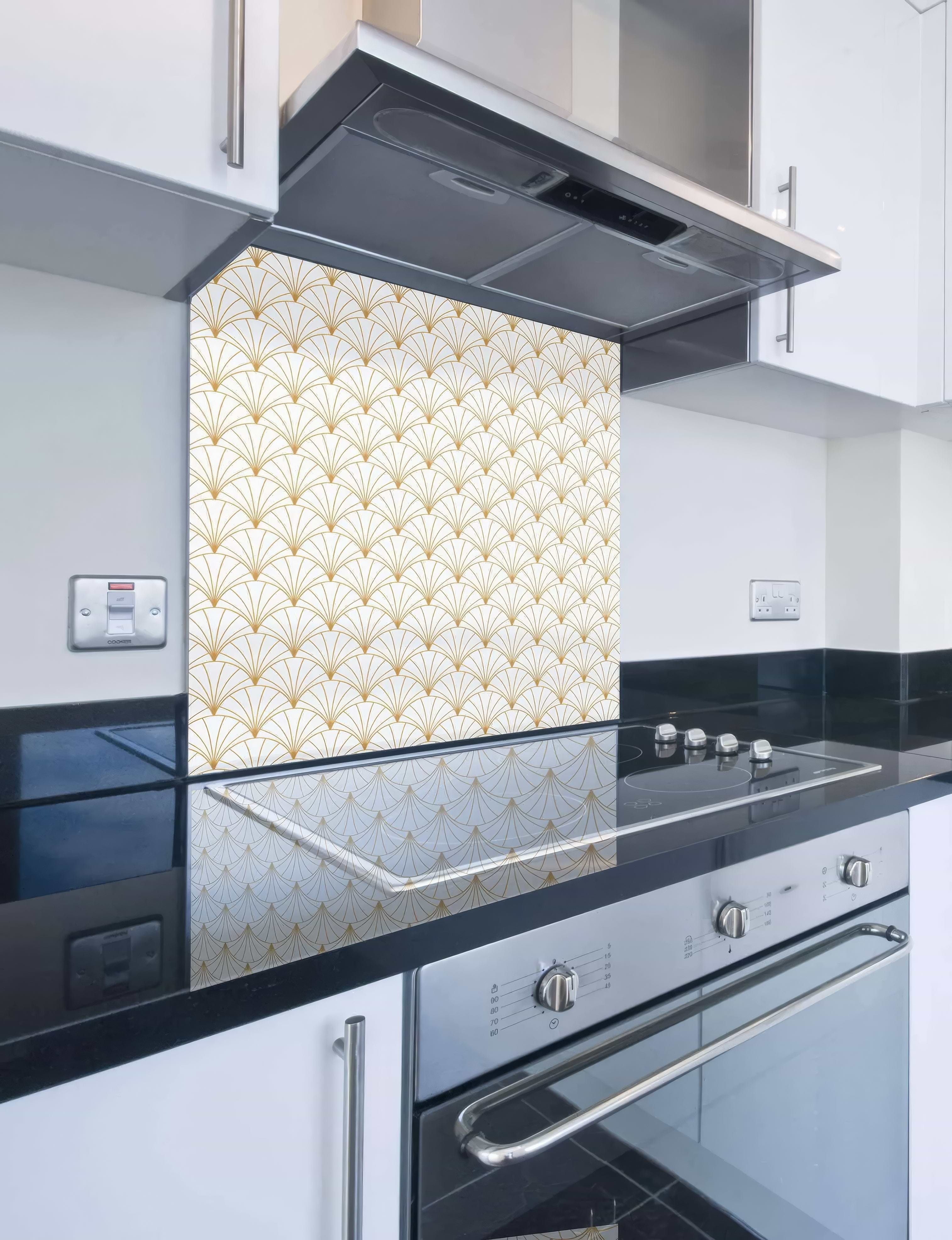 Art Deco Sunrise Fan Shower Panel By Hyperion Tiles