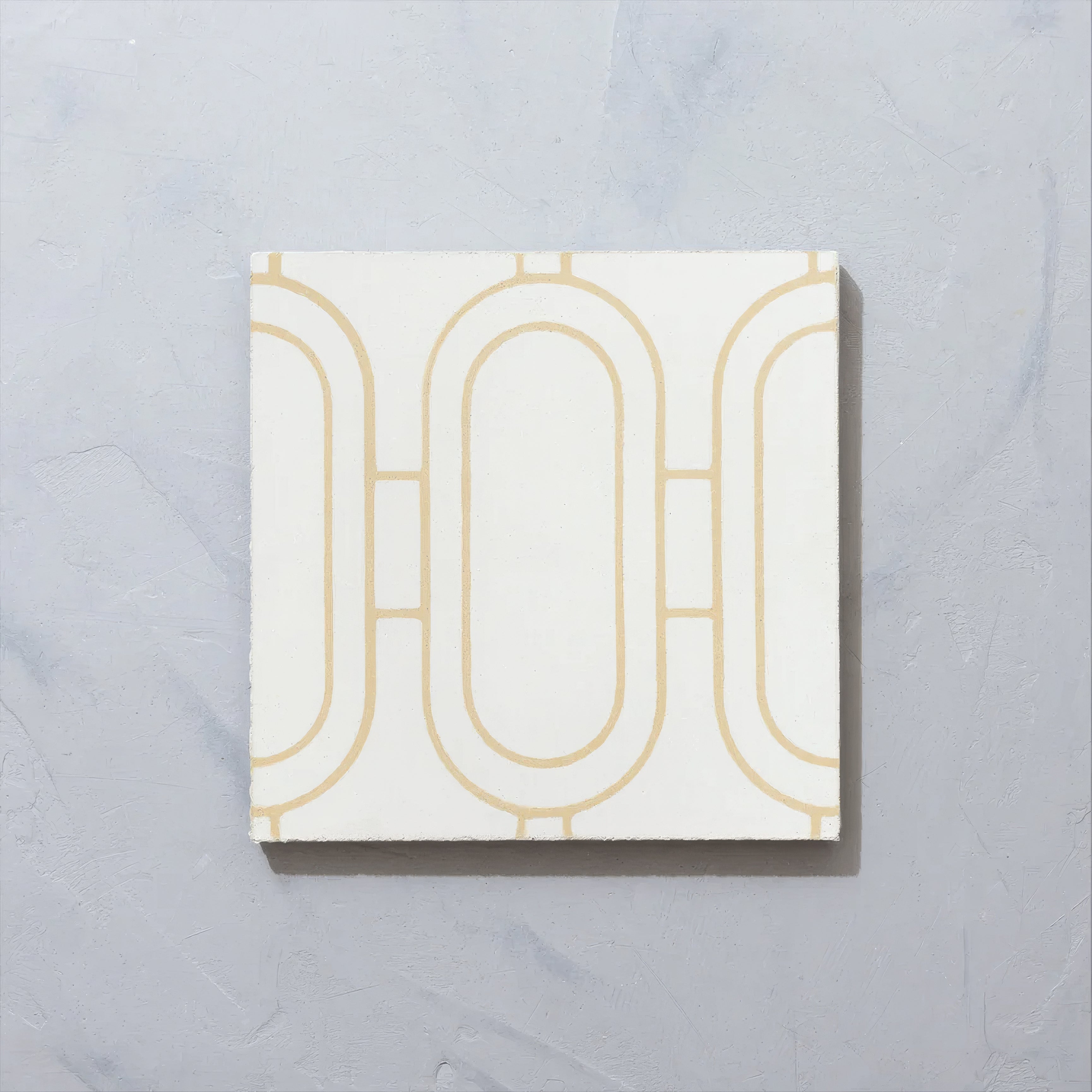 Art Deco Loop Sweet Yellow Encaustic Tile - Hyperion Tiles