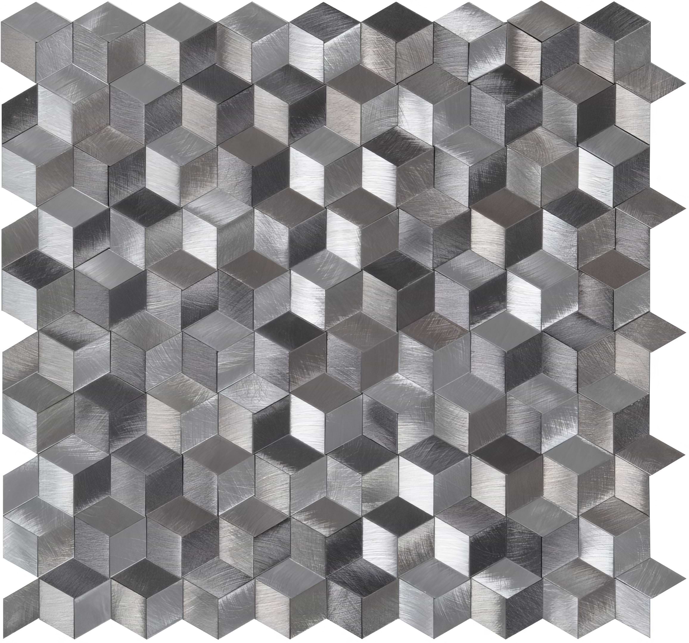 Astral Silver Aluminium Mosaic - Hyperion Tiles