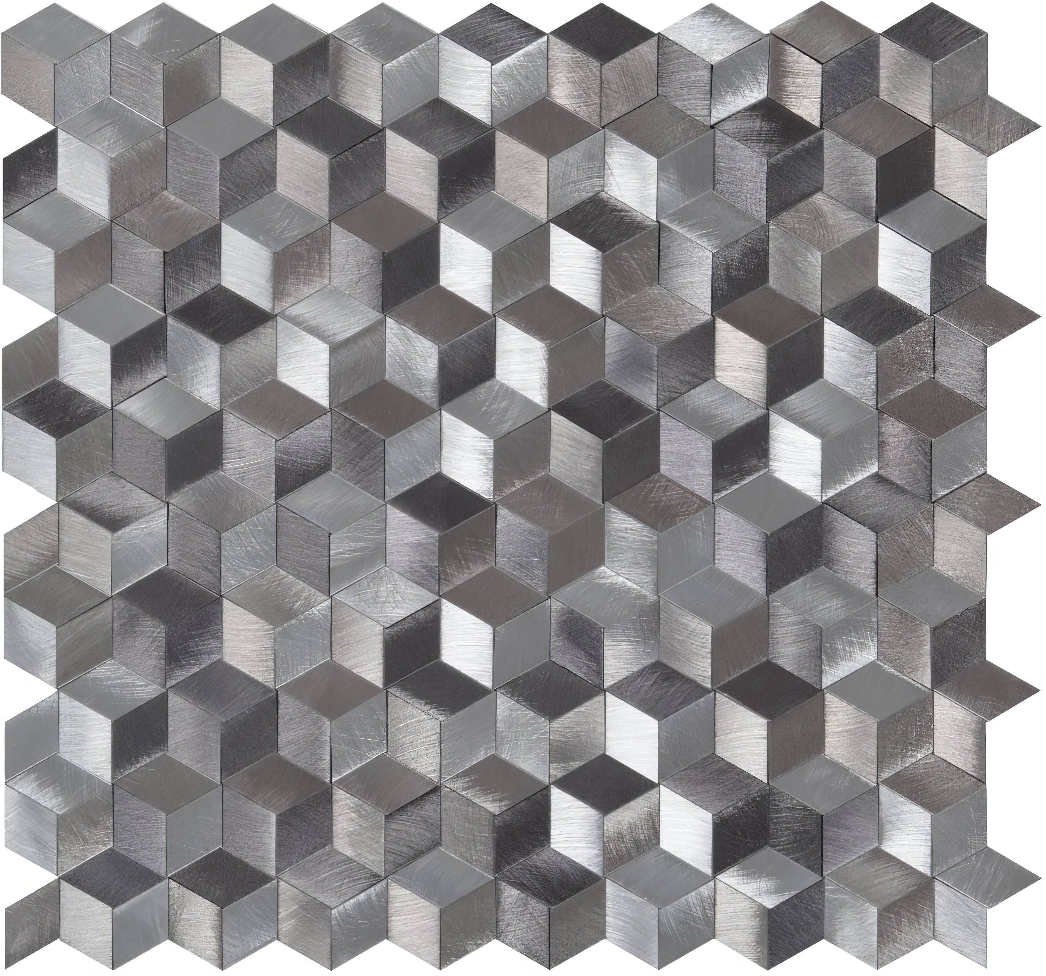 Astral Silver Aluminium Mosaic - Hyperion Tiles