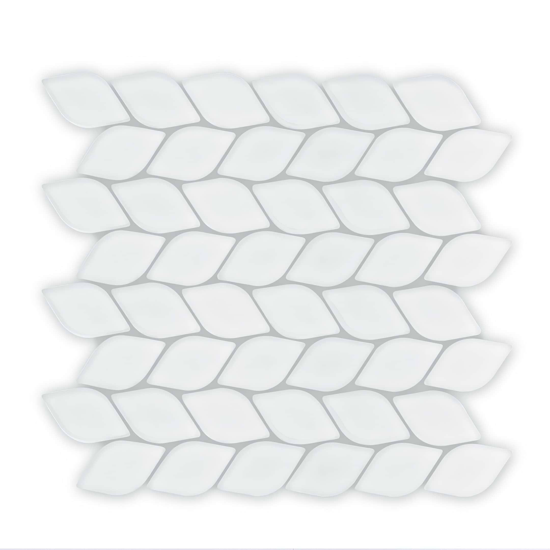Aurora Leaf White Mosaic - Hyperion Tiles