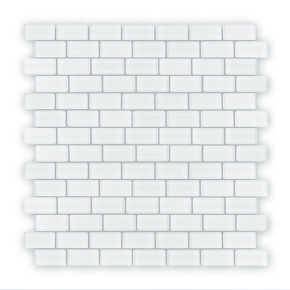 Aurora Mini Brick White Mosaic - Hyperion Tiles