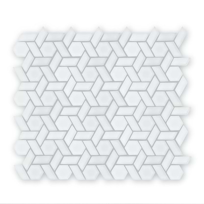 Aurora Woven White Mosaic - Hyperion Tiles