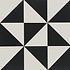 Avignon Black on Dover White - Hyperion Tiles