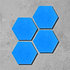 Azure Blue Hexagonal Tile - Hyperion Tiles