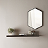 Origins Living Bathroom Mirrors 500 x 800 x 25mm Docklands Hexagonal Mirror Black