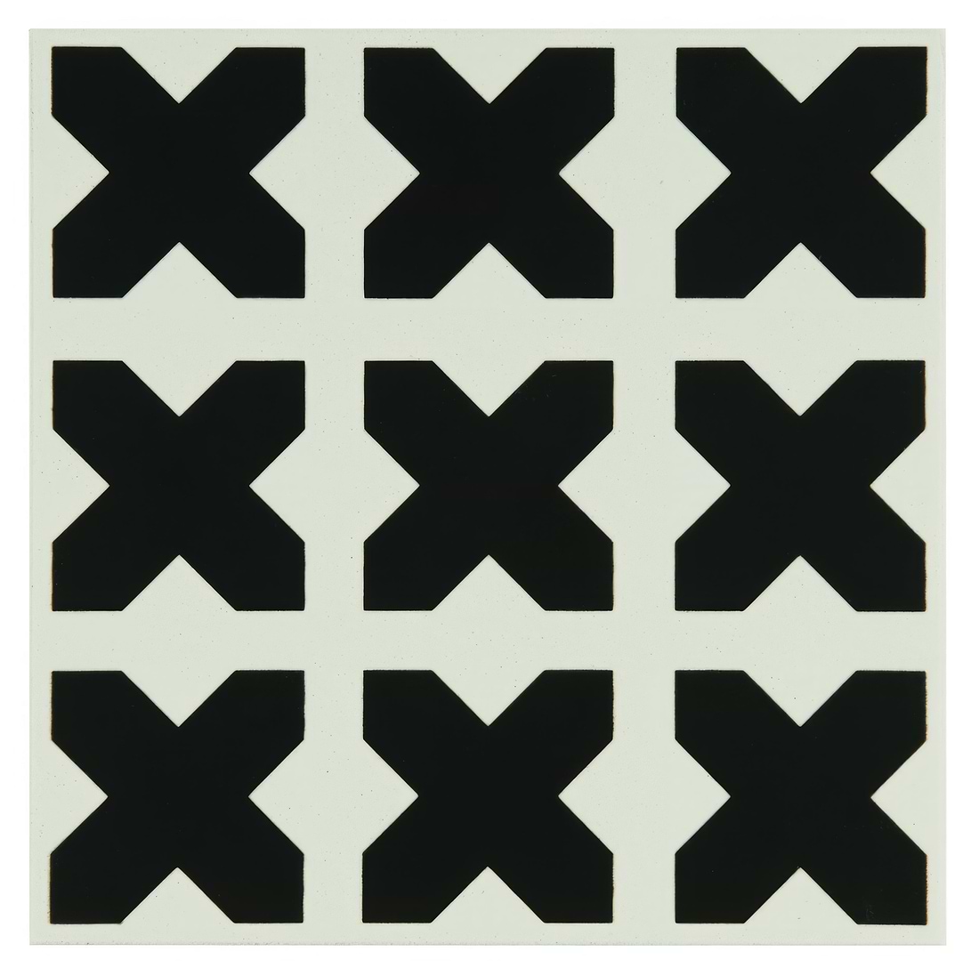 Babylonian Black on Dover White - Hyperion Tiles