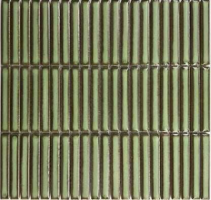 Bamboo Lustre Porcelain Mosaic Avocado - Hyperion Tiles