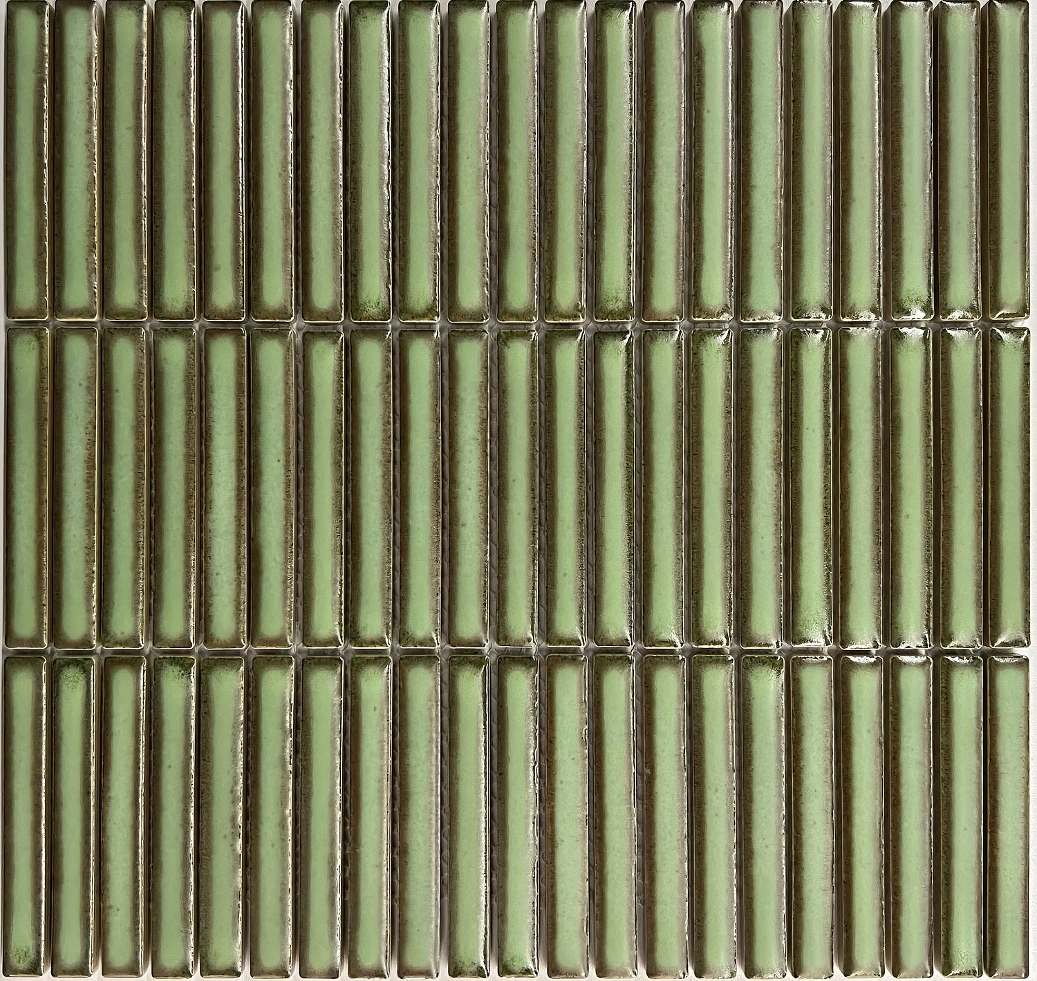 Bamboo Lustre Porcelain Mosaic Avocado - Hyperion Tiles