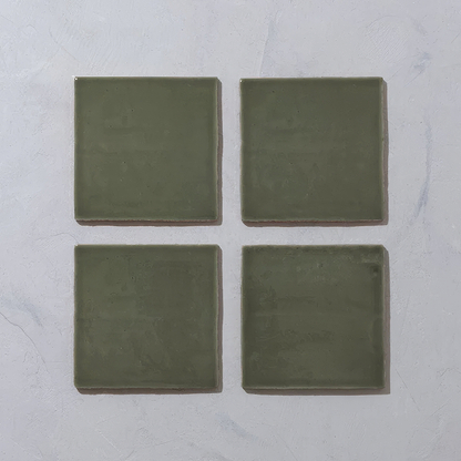 Bay Green Glazed Square Tile - Hyperion Tiles