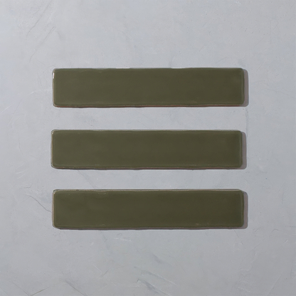 Bay Green Glazed Skinny Metro Tile By Hyperion Tiles