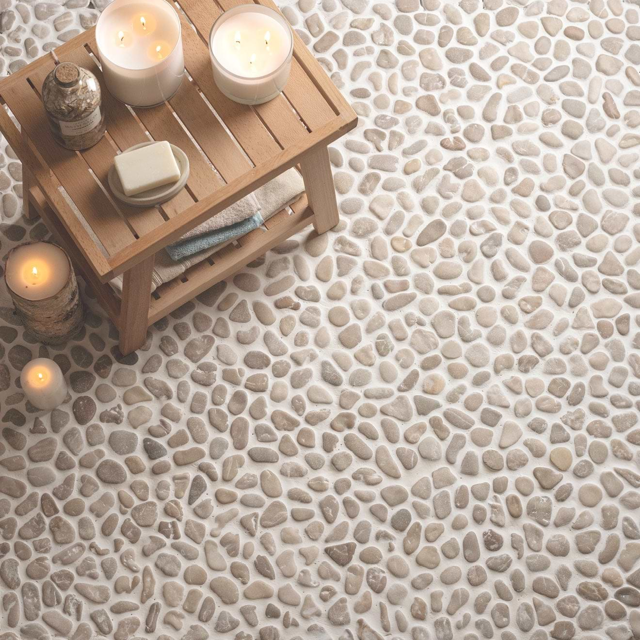 Beige Hawaii Pebble Mosaics - Hyperion Tiles