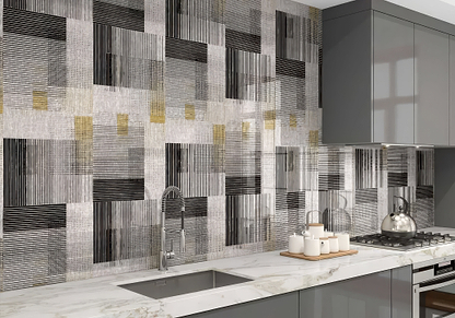 Berlin Geometric Shower Wall Panel By Hyperion Tiles