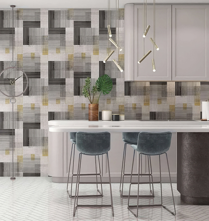 Berlin Geometric Shower Wall Panel By Hyperion Tiles