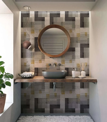 Berlin Geometric Shower Wall Panel By Hyperion Tiles