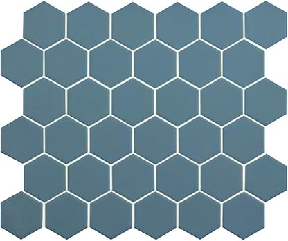 Blue/Grey Hexagon Slip Resistant - Hyperion Tiles